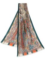 ETRO paisley-print cashmere scarf - Vert - thumbnail