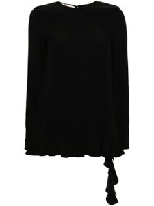 Marni blouse en crêpe à volants - Noir