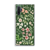 Botanical green sweet flower heaven: Samsung Galaxy Note 10 Plus Transparant Hoesje