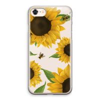 Sunflower and bees: iPhone 8 Transparant Hoesje
