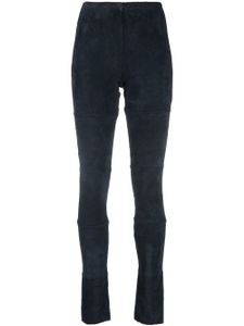 Kristensen Du Nord legging en daim à taille haute - Bleu