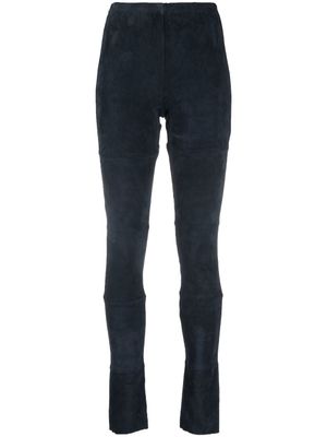 Kristensen Du Nord legging en daim à taille haute - Bleu