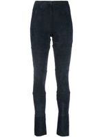 Kristensen Du Nord legging en daim à taille haute - Bleu