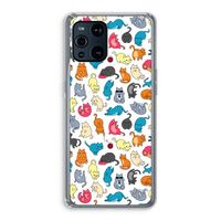 Kleurrijke katten: Oppo Find X3 Transparant Hoesje