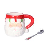 Kerst kop/beker - Kerstman - 7,5 x 7 cm - keramiek - 180 ml