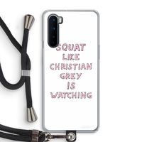 Christian Grey: OnePlus Nord Transparant Hoesje met koord