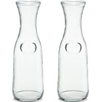 Zeller water/wijn Karaf - 4x - zonder dop - glas - 1L - schenkkan - transparant