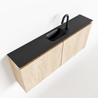 Toiletmeubel Mondiaz Ture | 120 cm | Meubelkleur Washed oak | Eden wastafel Urban Midden | 1 kraangat
