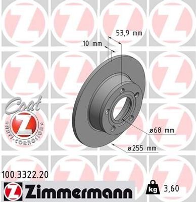 Remschijf Coat Z 100332220