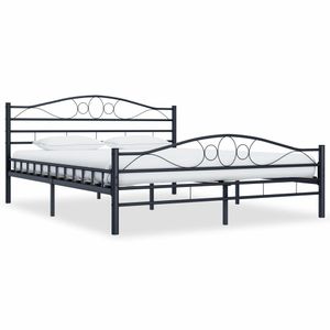 Bedframe staal zwart 200x200 cm