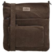 Charm London Corduroy Schoudertas Valley Donker Bruin