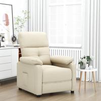Fauteuil verstelbaar stof crmekleurig
