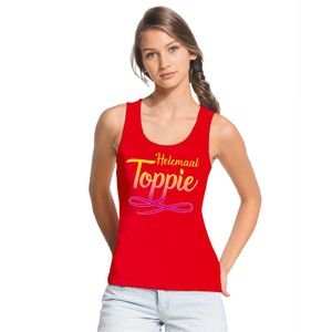 Rood Helemaal Toppie mouwloos shirt dames