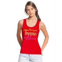 Rood Helemaal Toppie mouwloos shirt dames - thumbnail