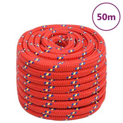 Boottouw 20 mm 50 m polypropyleen rood