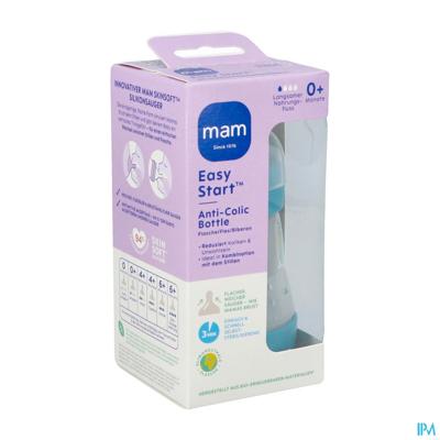 Mam Zuigfles Easy Start A/colic Matt Blauw 160ml