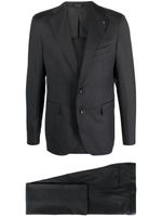 Tagliatore single-breasted virgin wool suit - Gris - thumbnail