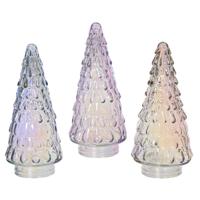 Beeld everlands kunstkerstboom glas iriserend 23cm Beeld everlands kunstkerstboom glas iriserend 23cm