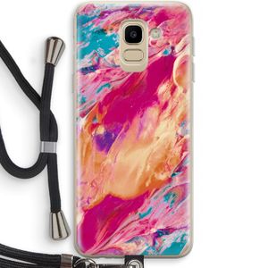 Pastel Echoes: Samsung Galaxy J6 (2018) Transparant Hoesje met koord
