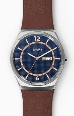 Horlogeband Skagen SKW6785 Leder Bruin 28mm