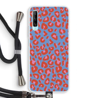 Leopard blue: Huawei P Smart Pro Transparant Hoesje met koord