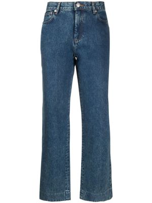 A.P.C. jean court à coupe droite - Bleu