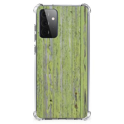 Samsung Galaxy A72 4G/5G Stevig Telefoonhoesje Green Wood Samsung Galaxy A72 4G/5G Stevig Telefoonhoesje Green Wood