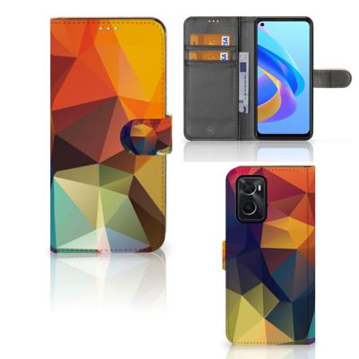 OPPO A76 | A96 | Book Case | Polygon Color