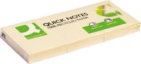 Q-CONNECT Quick Notes Recycled, ft 38 x 51 mm, 100 vel, pak van 3 blokken, geel - thumbnail
