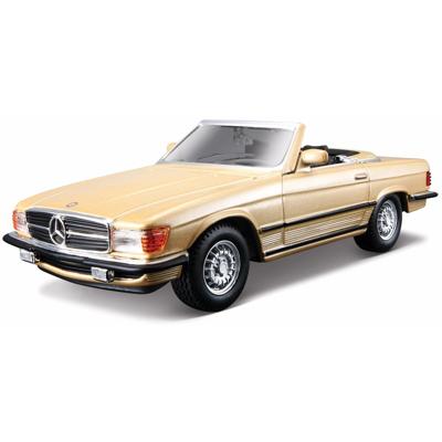 Modelauto - Mercedes 450 SL cabrio - creme - schaal 1:32 - speelgoedauto