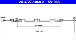 ATE Handremkabel 24.3727-1068.2