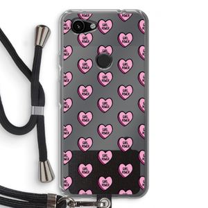 GIRL POWER: Pixel 3a Transparant Hoesje met koord