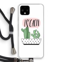 I love cacti: Pixel 4 Transparant Hoesje met koord