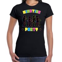 Nineties party verkleed t-shirt dames - jaren 90 feest outfit - 90s party - zwart - thumbnail