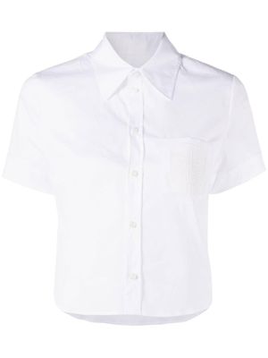 DSQUARED2 chemise crop à manches courtes - Blanc
