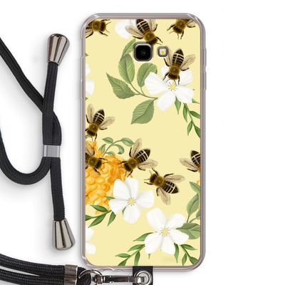No flowers without bees: Samsung Galaxy J4 Plus Transparant Hoesje met koord