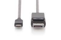 Digitus AK-300333-020-S USB-C-displaykabel USB-C / DisplayPort Adapterkabel USB-C stekker, DisplayPort-stekker 2.00 m Zwart Afgeschermd, Afgeschermd (dubbel) - thumbnail