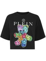 Philipp Plein t-shirt crop Smile à encolure ronde - Noir