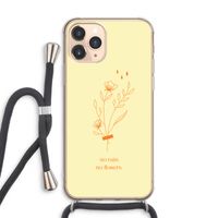 No rain no flowers: iPhone 11 Pro Max Transparant Hoesje met koord