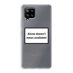 Alone: Samsung Galaxy A42 5G Transparant Hoesje