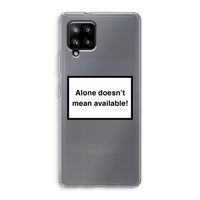 Alone: Samsung Galaxy A42 5G Transparant Hoesje