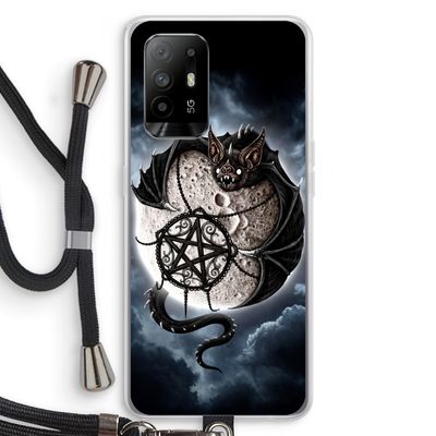 Volle maan: Oppo A95 5G Transparant Hoesje met koord