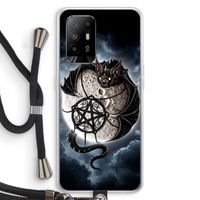 Volle maan: Oppo A95 5G Transparant Hoesje met koord