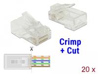 DeLOCK RJ45 Crimp+Cut Plug Cat.5e UTP stekker 20 stuks - thumbnail
