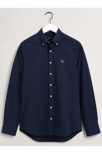 GANT Slim Fit Overhemd donkerblauw, Effen