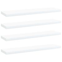 Wandschappen 4 st 40x10x1,5 cm bewerkt hout wit