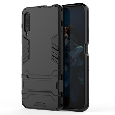 Voor Huawei Honor 9X/Honor 9X Pro schokbestendige PC + TPU beschermhoes met onzichtbare houder (zwart)