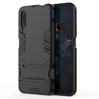 Voor Huawei Honor 9X/Honor 9X Pro schokbestendige PC + TPU beschermhoes met onzichtbare houder (zwart)