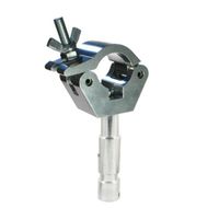 Duratruss DGT T57225 Half coupler met een euro TV-spigot, zilverkleurig