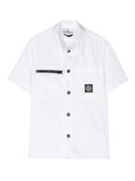 Stone Island Junior chemise en popeline à manches courtes - Blanc - thumbnail